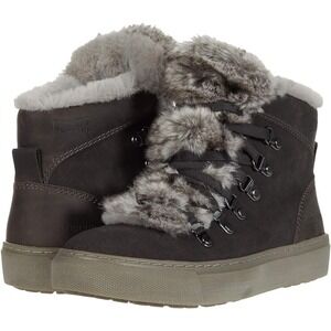 NIB Cougar Women Daniel Faux Fur Trim Waterproof Boot PEWTER SZ 8 /100%AUTHENTIC